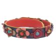 FENDI Flower  Leather Navy Red  am2219g Cheap