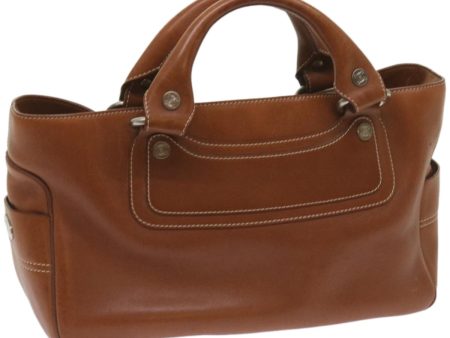 CELINE Boogie bag Hand Bag Leather Brown yk10889 Discount