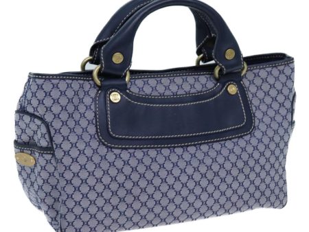 CELINE Macadam Canvas Boogie bag Hand Bag Navy yk11950 Online now