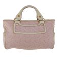 CELINE C Macadam Canvas Hand Bag Leather Pink yb138 on Sale