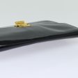 CELINE Clutch Bag Enamel Black 79686 For Cheap