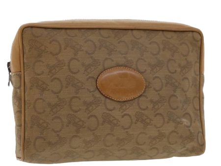 CELINE C Macadam Canvas Clutch Bag Beige bs5459 Sale