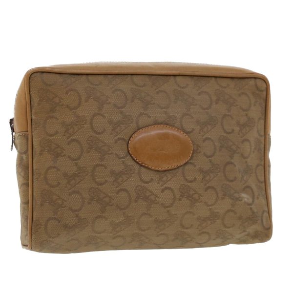 CELINE C Macadam Canvas Clutch Bag Beige bs5459 Sale