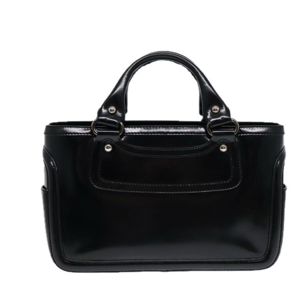 CELINE Hand Bag Leather Black Silver bs17403 Online