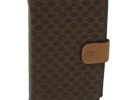 CELINE Macadam Canvas Day Planner Cover PVC Brown am5982 Discount