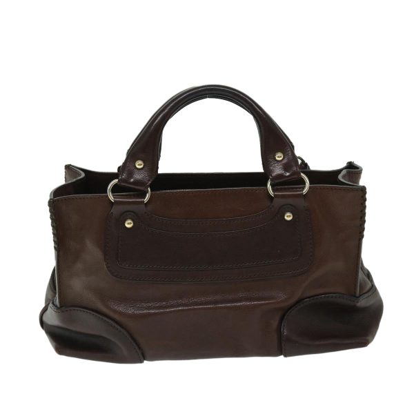 CELINE Hand Bag Leather Brown 68027 Supply