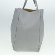 CELINE Horizontal Cabas Tote Bag Leather Light Blue mr333 Fashion