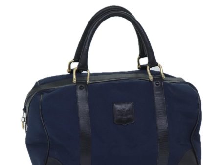 CELINE Boston Bag Canvas Navy bs13182 For Sale