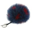 FENDI Pom Pom Charm Fur Red Navy  ac2313 For Sale