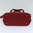 CELINE Hand Bag Leather Red 76090 Fashion