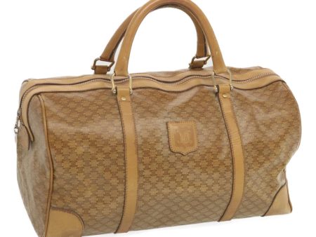 CELINE Macadam Canvas Boston Bag Beige 68079 Fashion