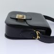 CELINE Horse Carriage Shoulder Bag Leather Navy Gold bs17652 For Sale