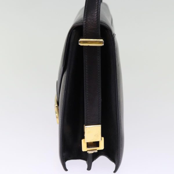 CELINE Horse Carriage Shoulder Bag Leather Black 75266 Hot on Sale