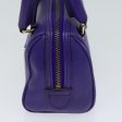 CELINE Hand Bag Leather 2way Purple 69720 For Discount