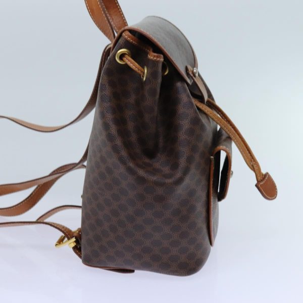 CELINE Macadam Canvas Backpack PVC Brown 71899 on Sale