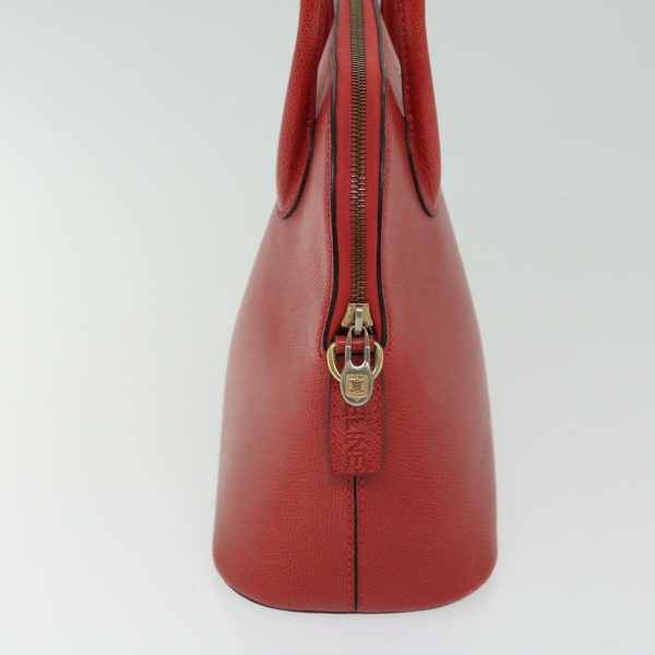 CELINE Hand Bag Leather 2way Red 67191 Online