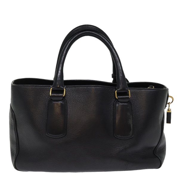 CELINE Hand Bag Leather Black 77383 Cheap