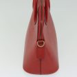 CELINE Hand Bag Leather 2way Red 67191 Online