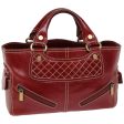 CELINE Hand Bag Leather Red 76145 Supply