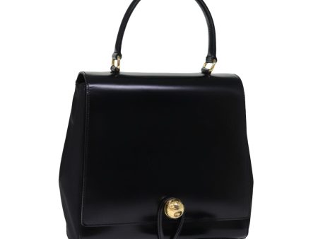 CELINE Hand Bag Patent leather 2way Black 76412 on Sale