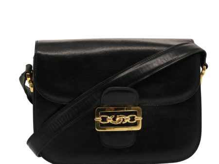 CELINE Horse Carriage Shoulder Bag Leather Black bs14806 Online now