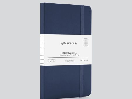 myPAPERCLIP Executive Series Soft Cover Notebook - Blue - Small - Squared Online