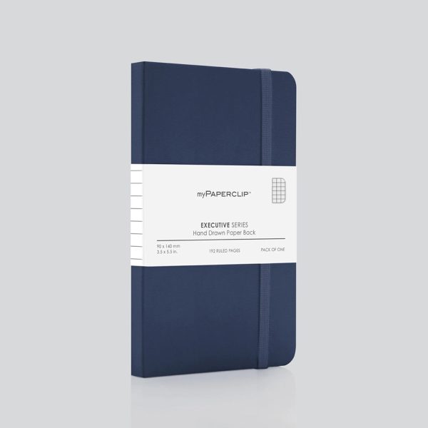 myPAPERCLIP Executive Series Soft Cover Notebook - Blue - Small - Squared Online