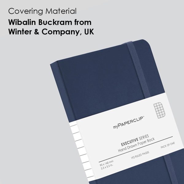 myPAPERCLIP Executive Series Soft Cover Notebook - Blue - Small - Squared Online