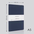 myPAPERCLIP Executive Series Soft Cover Notebook - Blue - A5 - Plain For Discount