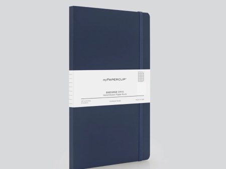 myPAPERCLIP Executive Series Soft Cover Notebook - Blue - Medium - Squared Online Sale