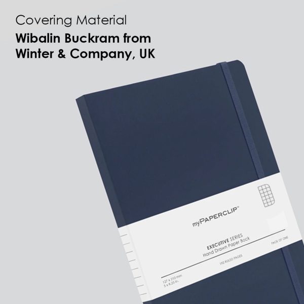 myPAPERCLIP Executive Series Soft Cover Notebook - Blue - Medium - Squared Online Sale