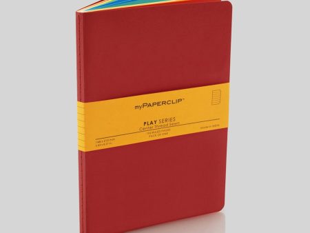 myPAPERCLIP Play Series Notebook - Red - A5 - Ruled Supply