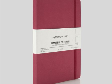 myPAPERCLIP Limited Edition Soft Cover Notebook - Raspberry - A5 - Plain Discount