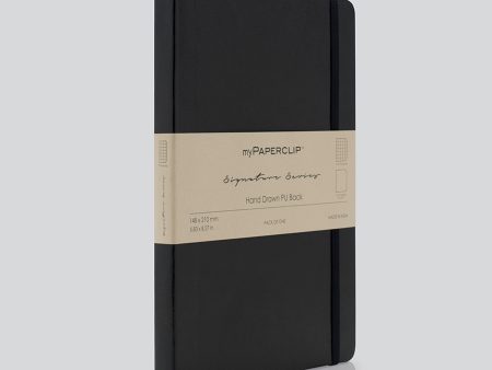 myPAPERCLIP Signature Series Soft Cover Notebook - Black - A5 - Squared Supply