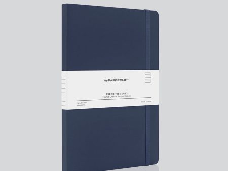 myPAPERCLIP Executive Series Soft Cover Notebook - Blue - A5 - Ruled Online Hot Sale