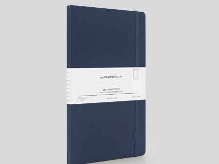 myPAPERCLIP Executive Series Soft Cover Notebook - Blue - Medium - Plain Online