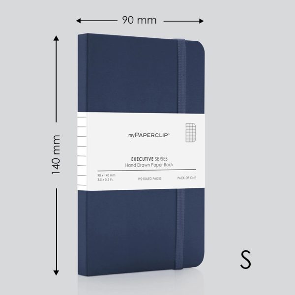 myPAPERCLIP Executive Series Soft Cover Notebook - Blue - Small - Squared Online