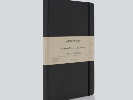 myPAPERCLIP Signature Series Soft Cover Notebook - Black - A5 - Plain Online now