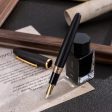 Hongdian 660 Wood Fountain Pen - Black GT Online now