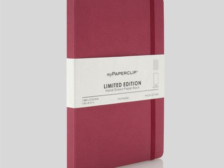 myPAPERCLIP Limited Edition Soft Cover Notebook - Raspberry - A5 - Squared For Sale