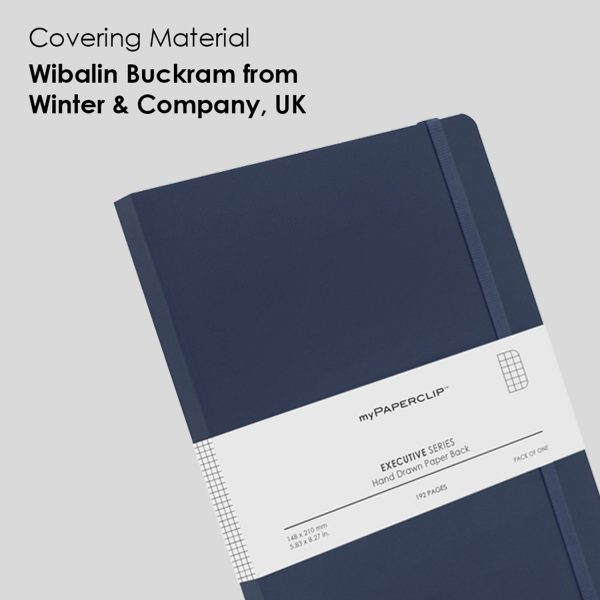 myPAPERCLIP Executive Series Soft Cover Notebook - Blue - A5 - Squared on Sale