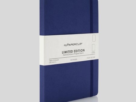 myPAPERCLIP Limited Edition Soft Cover Notebook - Blueberry - A5 - Plain For Sale