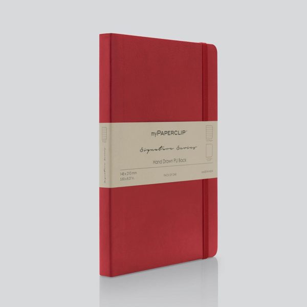 myPAPERCLIP Signature Series Soft Cover Notebook - Red - A5 - Ruled Discount