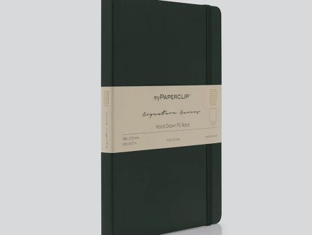 myPAPERCLIP Signature Series Soft Cover Notebook - Green - A5 - Squared Cheap