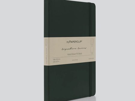 myPAPERCLIP Signature Series Soft Cover Notebook - Green - A5 - Ruled For Discount