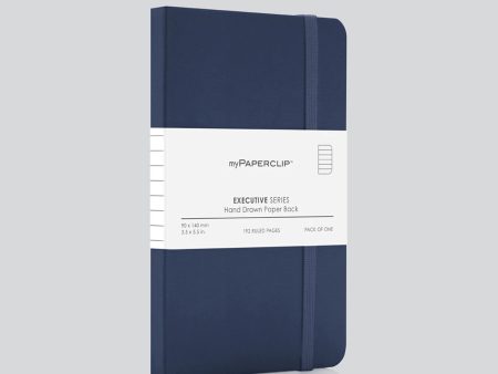 myPAPERCLIP Executive Series Soft Cover Notebook - Blue - Small - Ruled Online Sale