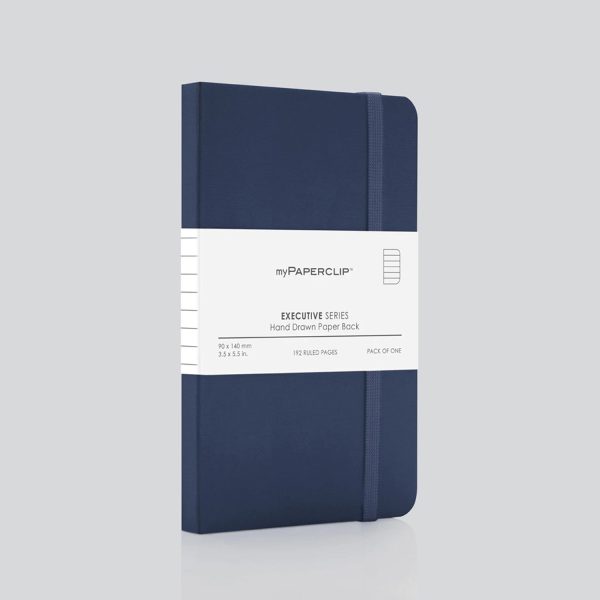 myPAPERCLIP Executive Series Soft Cover Notebook - Blue - Small - Ruled Online Sale