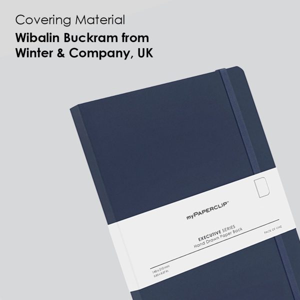 myPAPERCLIP Executive Series Soft Cover Notebook - Blue - A5 - Plain For Discount