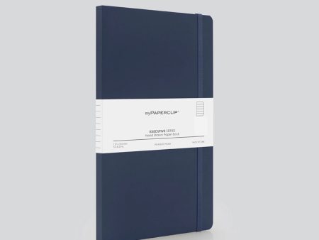 myPAPERCLIP Executive Series Soft Cover Notebook - Blue - Medium - Ruled Discount